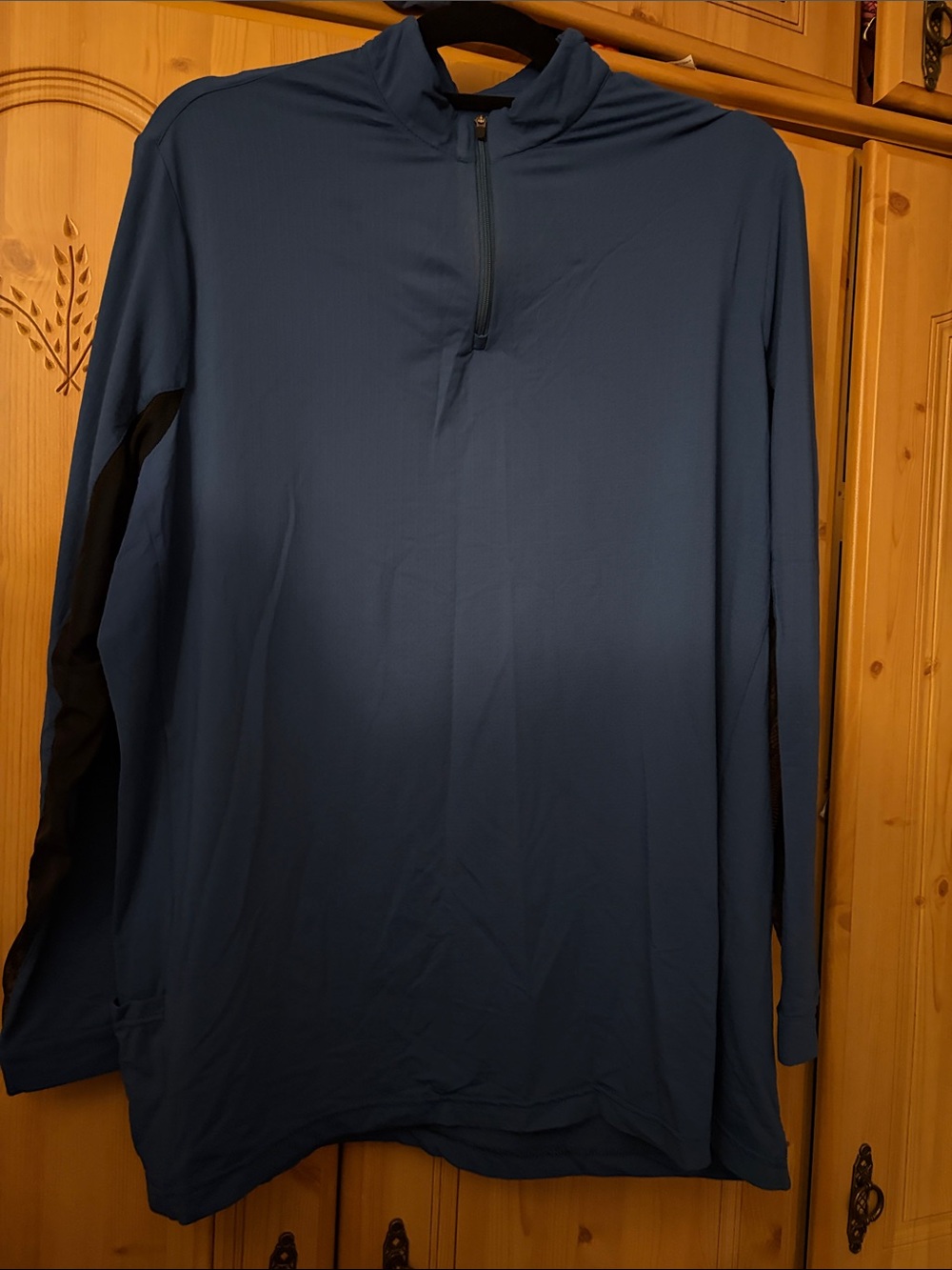 Men's Long-Sleeve Quarter-Zip Performance Top - Blue